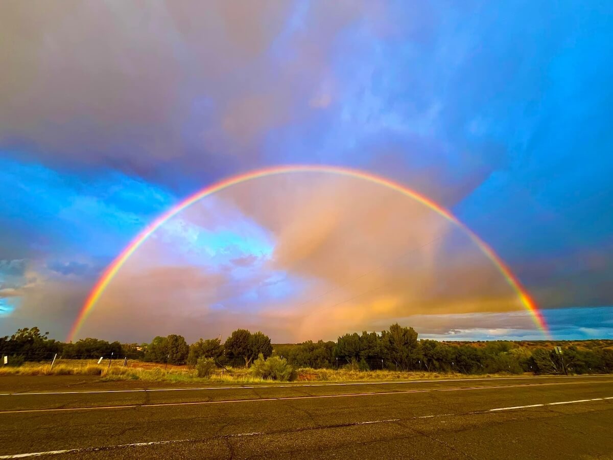 Rainbow over santa fe